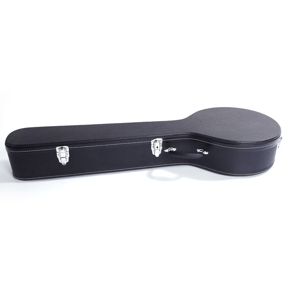 Ozici 5-String 6-String Microgroove Pattern Leather Wood Banjos Case - Black