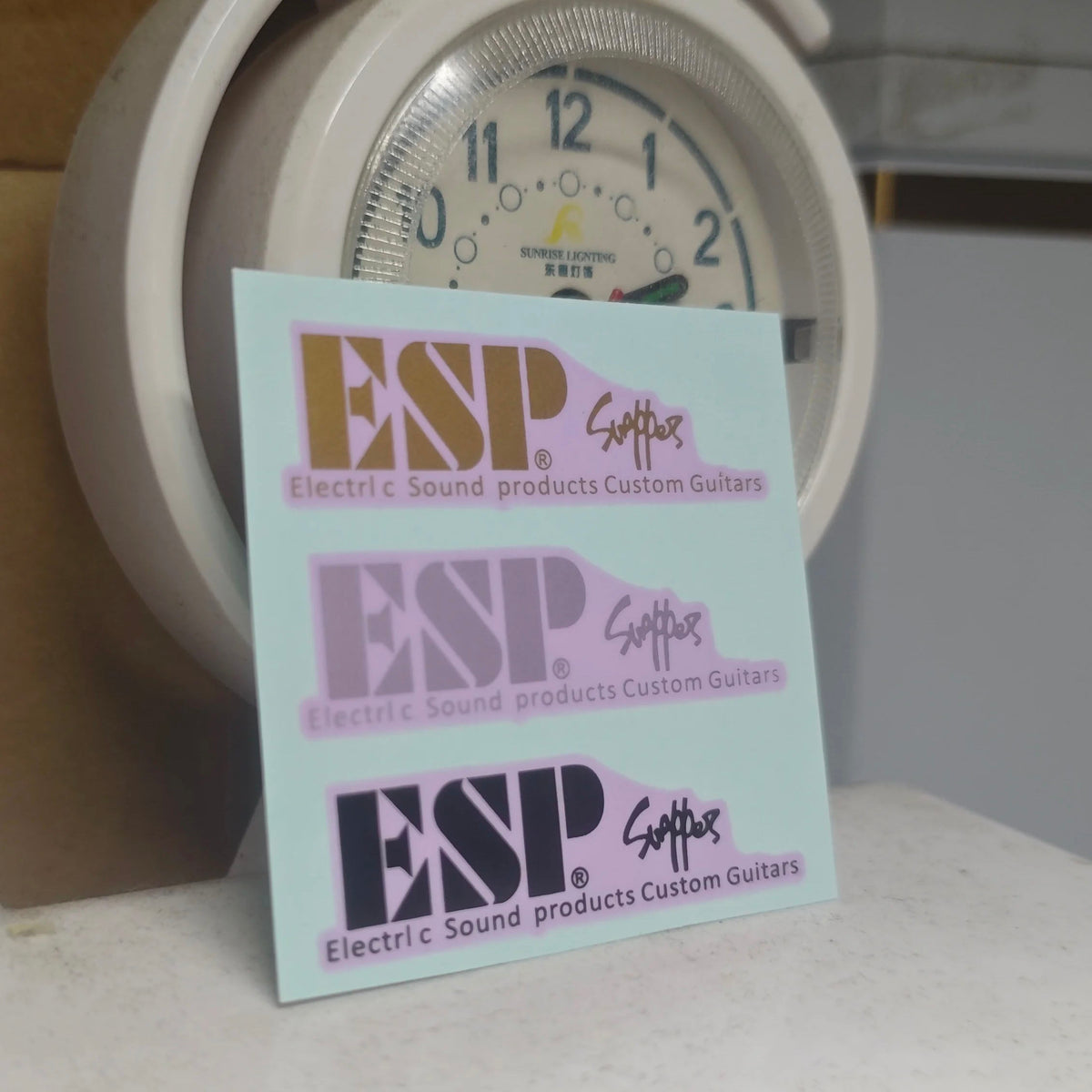 ESP Guitar Head Logo Water Transfer Tearable Film UV Stickers - Snapper