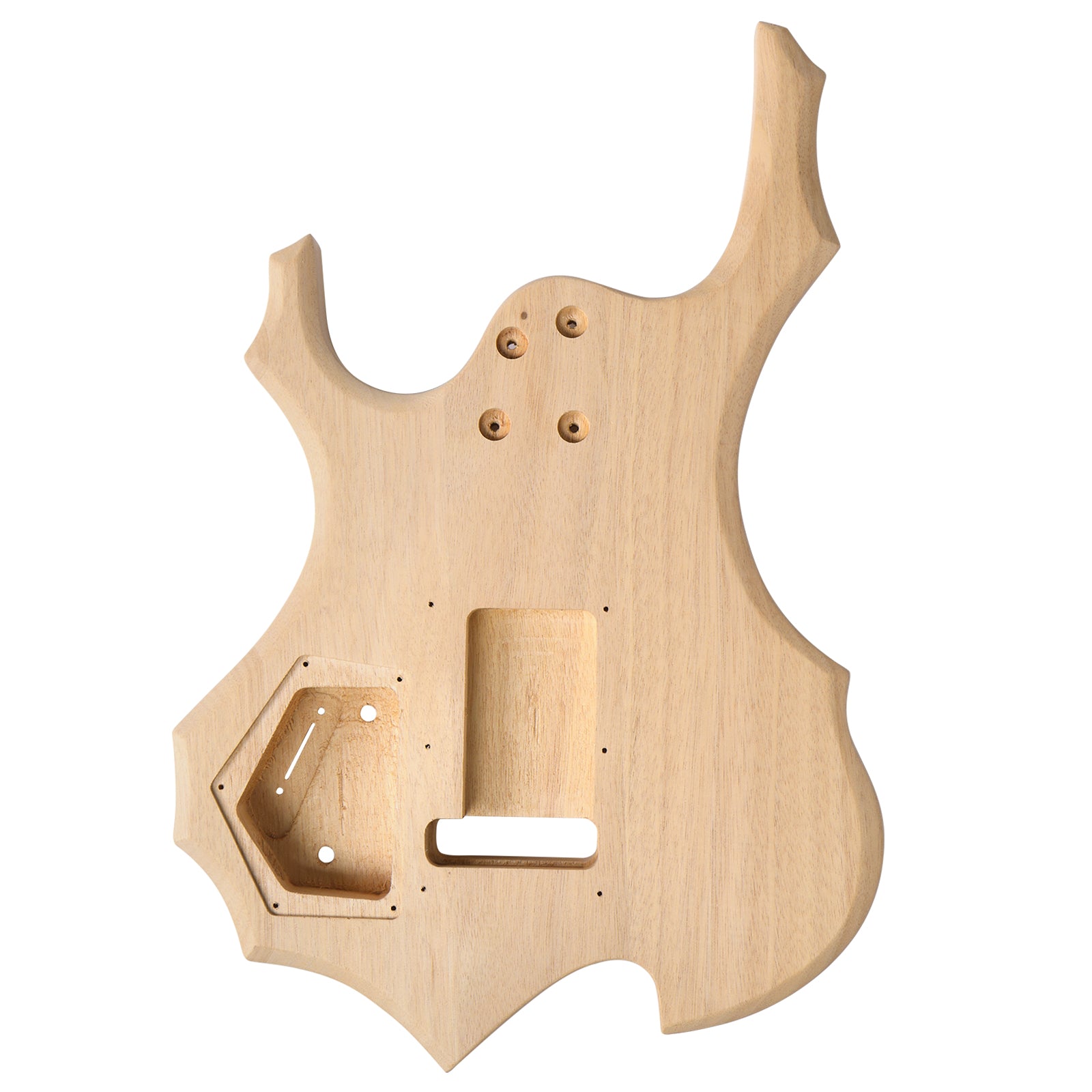 Ozici DIY 6 String Flame Shaped Style Electric Guitar Kits with Mahogany Body, Maple Neck