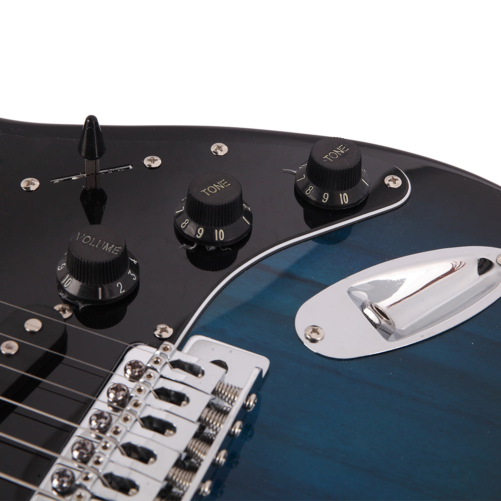 Ozici ST Stylish Electric Guitar with Black Pickguard Dark Blue