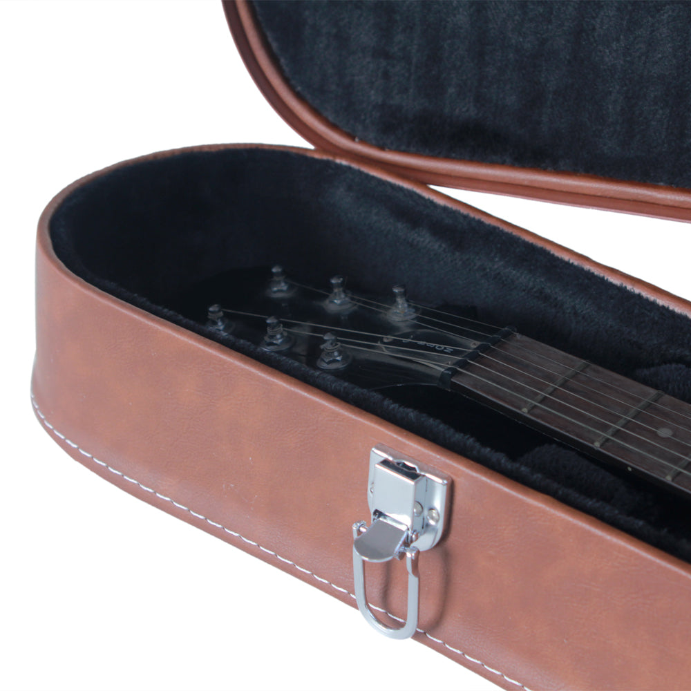 Ozici Hard-Shell Electric Guitar Case for GLP Style Electric Guitar Bulge Surface - Brown