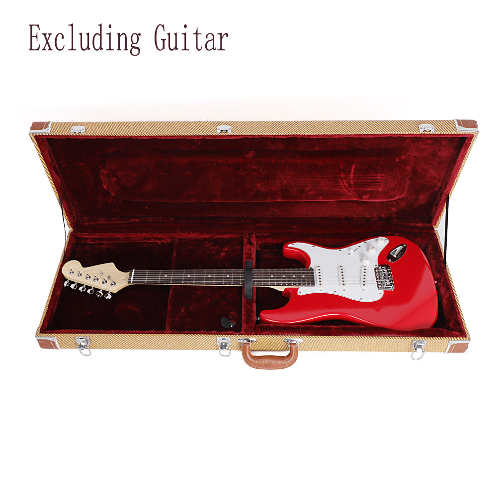 Ozici High Grade Electric Guitar Square Hard Case for GST GTL 170 SG and Burning fire Style Flat - Yellow