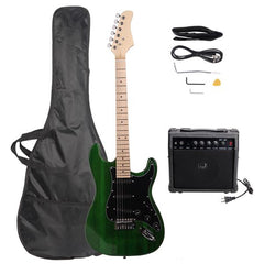 Ozici ST Stylish Electric Guitar with Black Pickguard Green