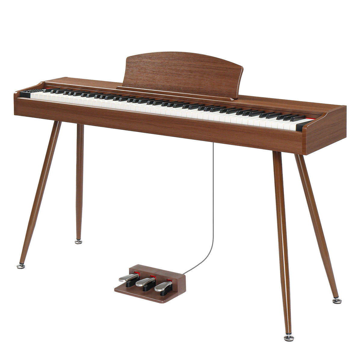 Ozici 88 Key Standard Full Weighted Keyboards Digital Piano with Metal Stand, Power Adapter, Triple Pedals, Headphone