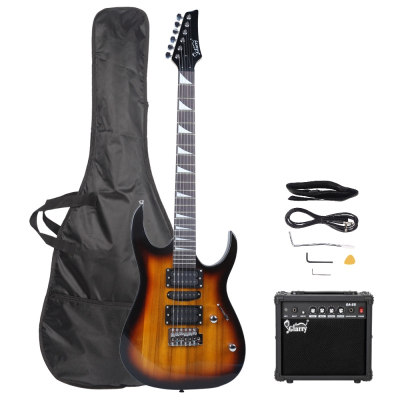 Glarry 170 Type Electric Guitar w/ 20W Amplifier - Sunset
