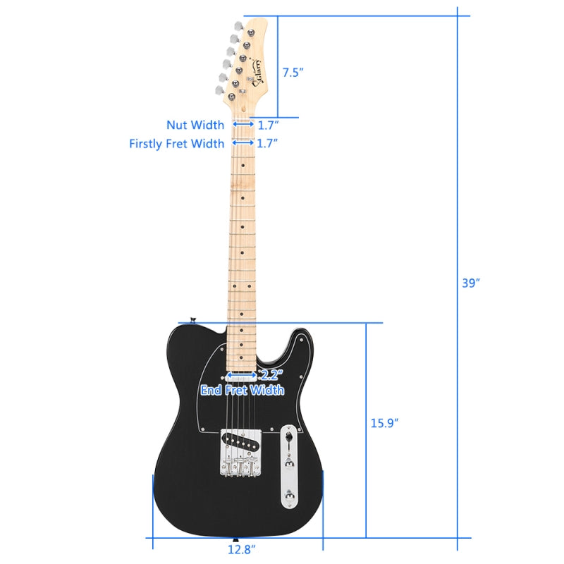 Glarry GTL Maple Fingerboard Electric Guitar - Black