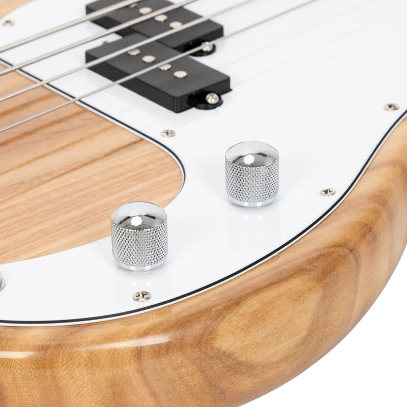 Glarry Fretless Electric Bass Guitar Full Size 4 String for experienced Bass Players - Burlywood