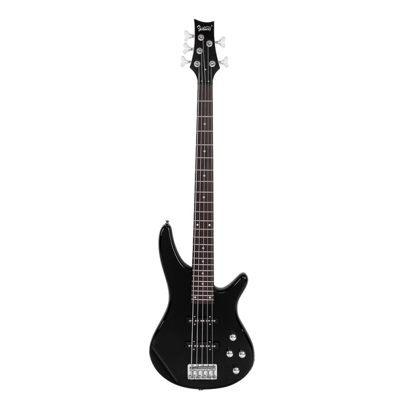 Glarry GIB 5 String Electric Bass Guitar Full Size SS Pick-up - Black
