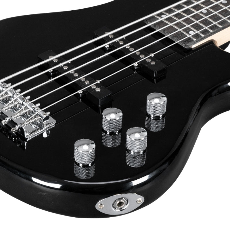 Glarry GIB 5 String Electric Bass Guitar Full Size SS Pick-up - Black