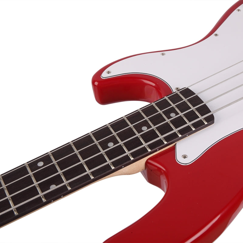 Glarry GP Electric Bass Guitar Red w/ 20W Amplifier - Red