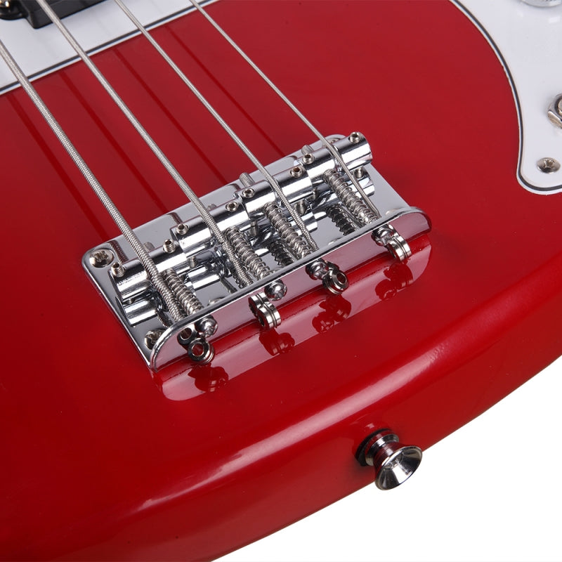 Glarry GP Electric Bass Guitar Red w/ 20W Amplifier - Red