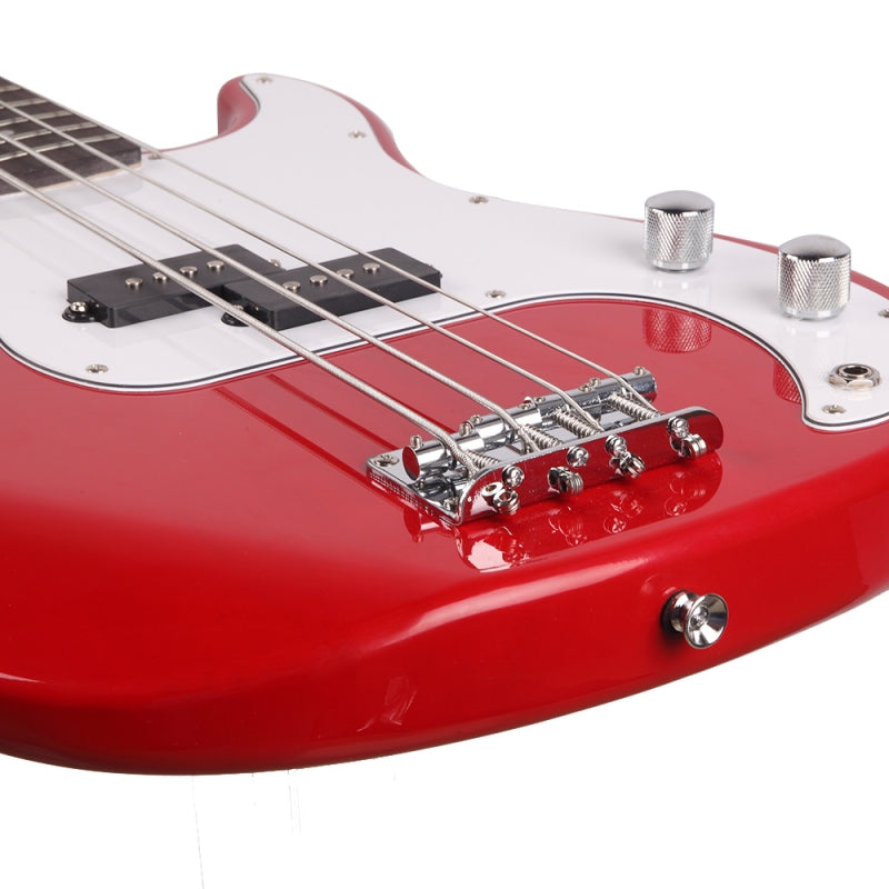 Glarry GP Electric Bass Guitar Red w/ 20W Amplifier - Red