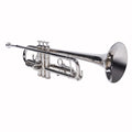 Glarry Brass Trumpet Bb with 7C Mouthpiece Silver