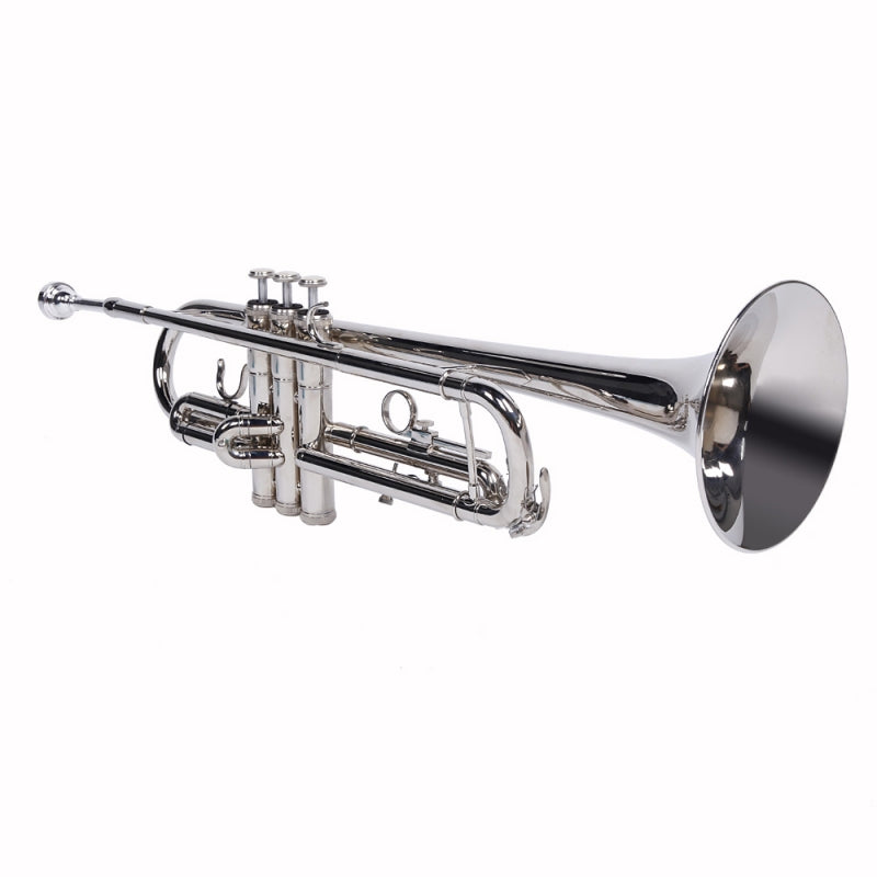Glarry Brass Trumpet Bb with 7C Mouthpiece Silver
