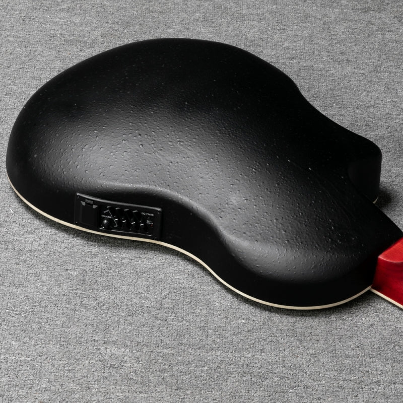 Glarry GT102 41inch Full-Size EQ Cutaway Spruce Top Grape Voice Hole Round Back Acoustic-Electric Guitar - Sunset