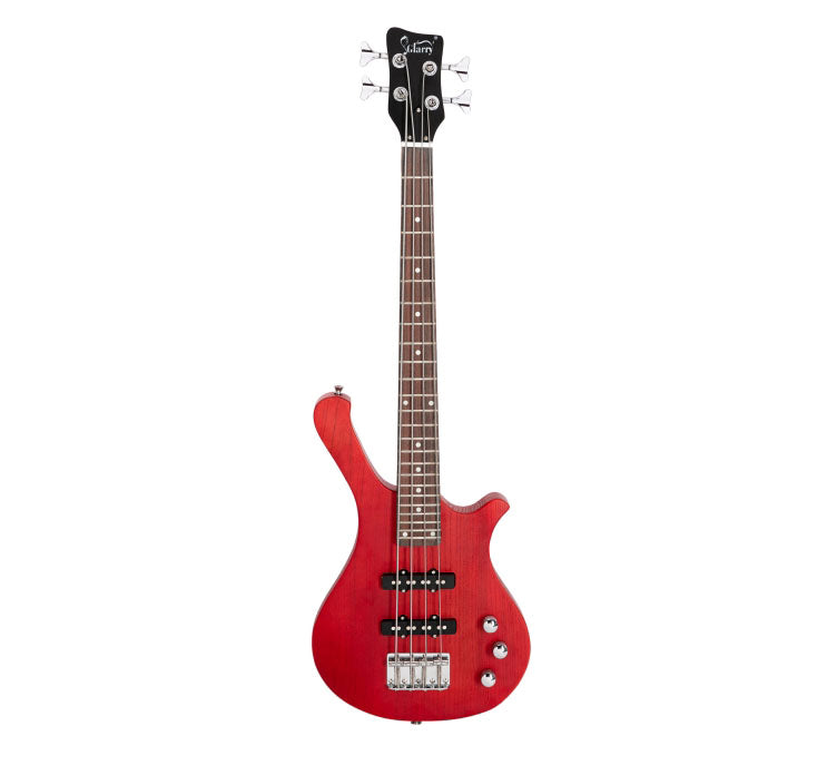 Glarry GW101 36in Kid's Electric Bass Guitar - Red