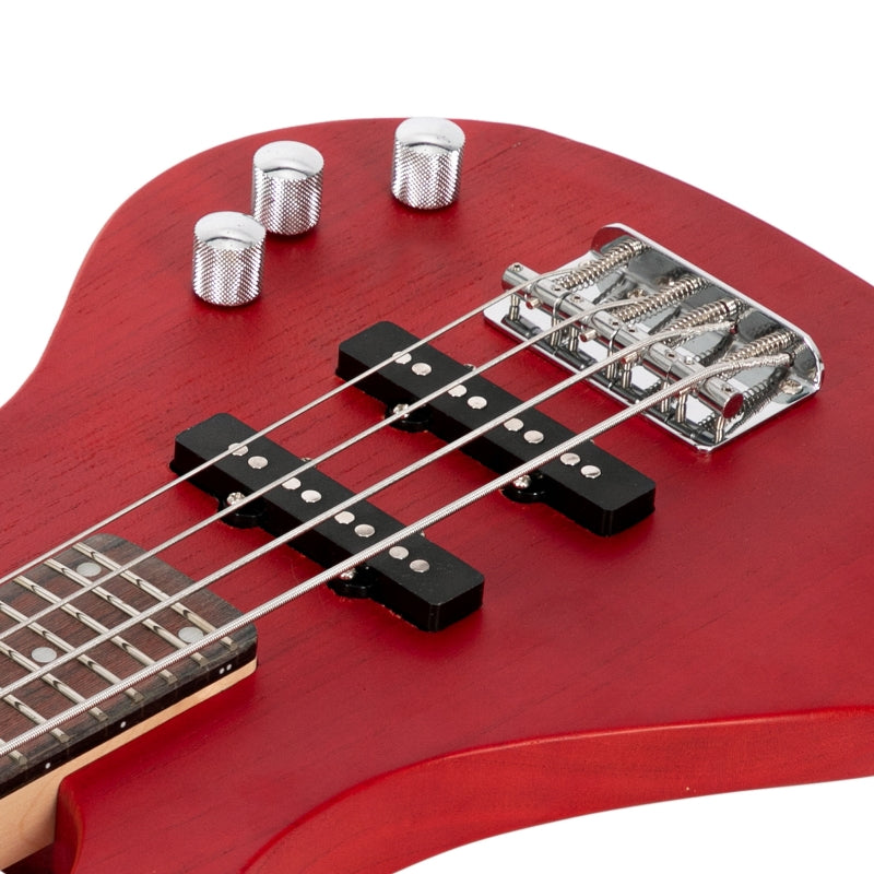 Glarry GW101 36in Kid's Electric Bass Guitar - Red