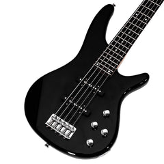 Glarry GIB 5 String Electric Bass Guitar SS Pick-up w/20W Amplifier - Black