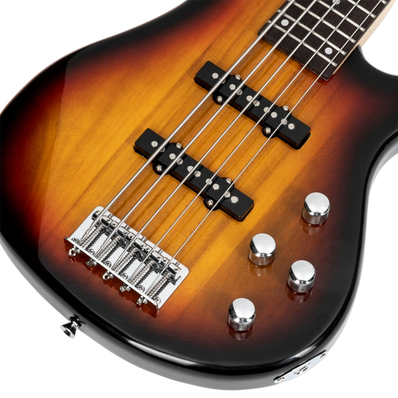 Glarry GIB 5 String Electric Bass Guitar SS Pick-up w/20W Amplifier - Sunset