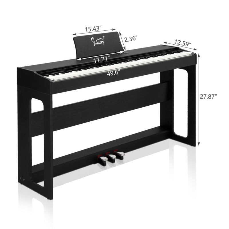 Glarry GDP-104 88-Key Home Fully Weighted Hammer-action Keybed Digital Piano - Black