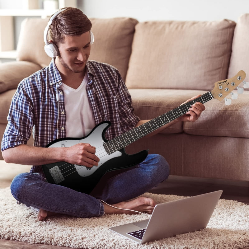 Glarry GP Left Handed Electric Bass Guitar Cord Wrench Tool - Black