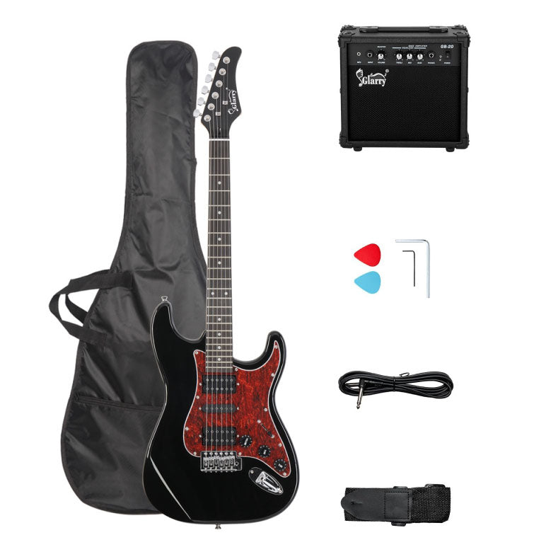 Glarry GST Electric Guitar HSH Pickup Rosewood Fingerboard - Black