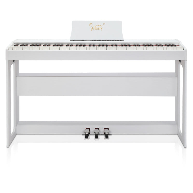 Glarry GDP-104 88-Key Home Fully Weighted Hammer-action Keybed Digital Piano - White