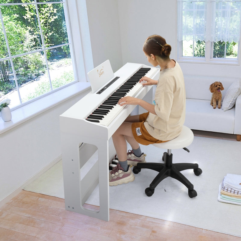 Glarry GDP-104 88-Key Home Fully Weighted Hammer-action Keybed Digital Piano - White