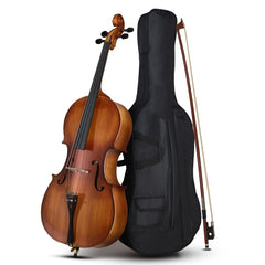 Glarry GC201 4/4 Solid Wood Spruce Panel Cello - Matte