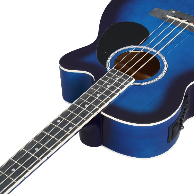 Glarry GMB101 44.5 Inch EQ Acoustic Bass Guitar - Blue