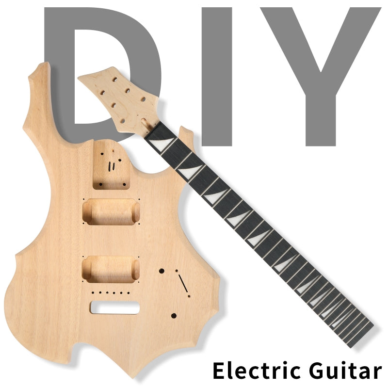 Glarry DIY Burning Fire HH Pickup Electric Guitar Kit