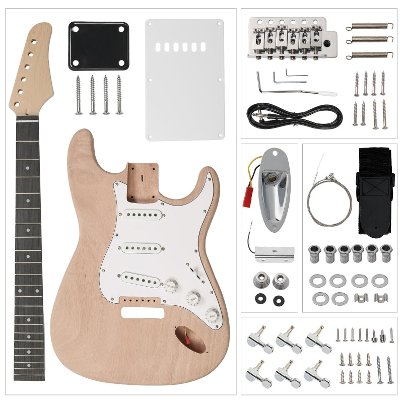 Glarry DIY GST SSS Pickup Electric Guitar Kit