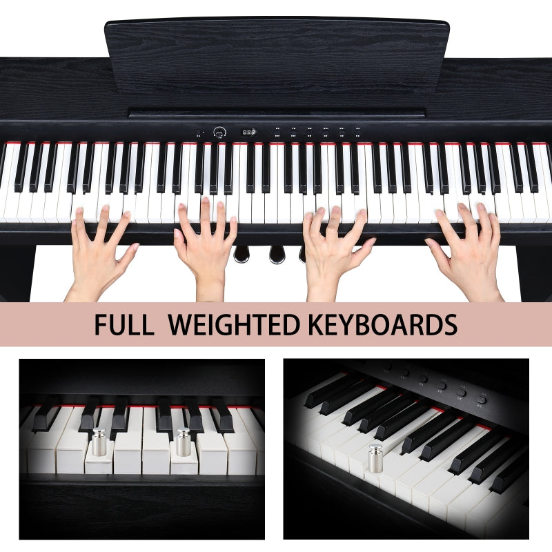 Glarry GDP-105 88-Key Home Full Weighted Keyboards Hammer-action Keyboard Digital Piano - Black