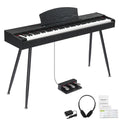 Glarry GDP-203 88 Key Full Size Weighted Hammer-action Keybed Digital Piano - Black