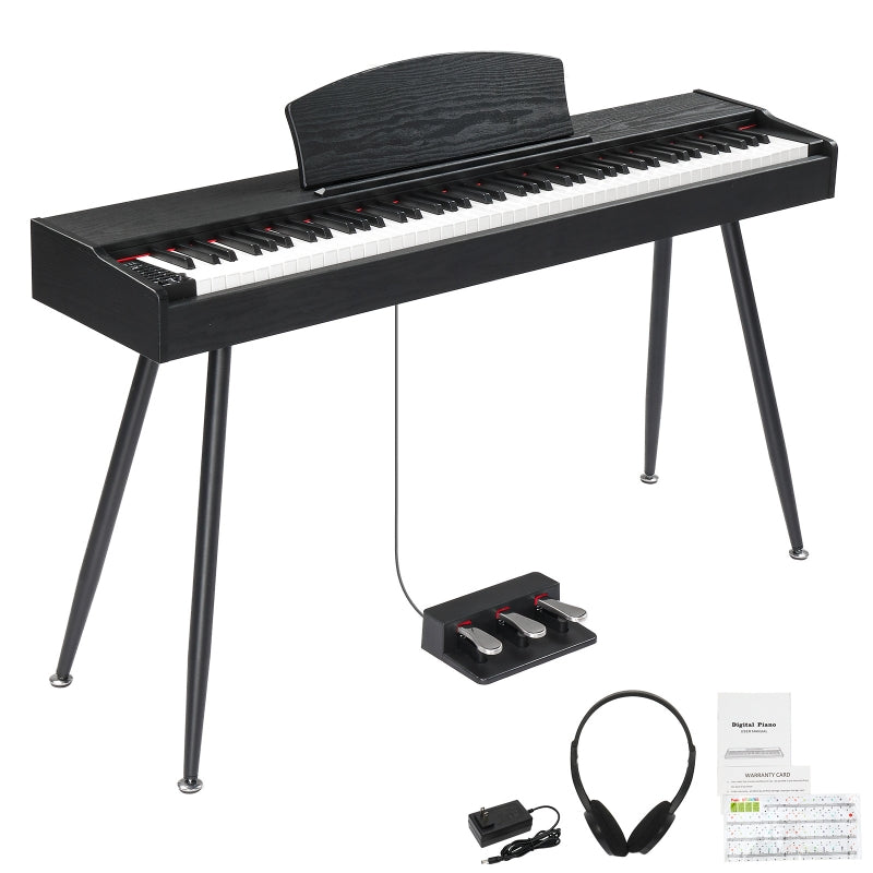 Glarry GDP-203 88 Key Full Size Weighted Hammer-action Keybed Digital Piano - Black