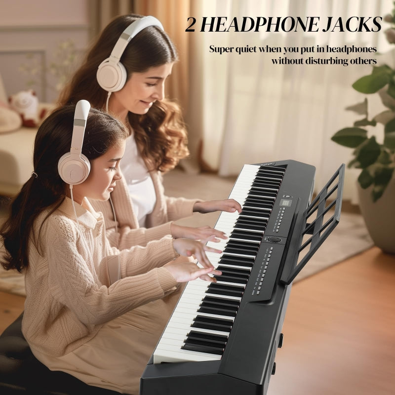 Glarry GPP-105 88 Key Full Size Semi-Weighted Standard Electric Digital Piano - Black