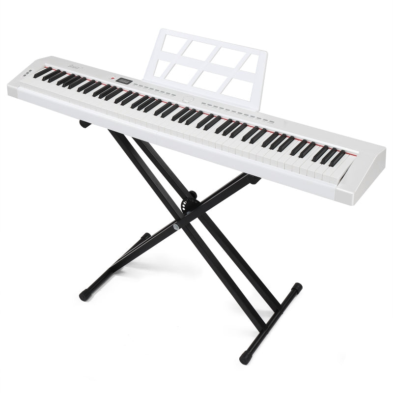 Glarry GPP-105 88 Key Full Size Semi-Weighted Standard Electric Digital Piano White
