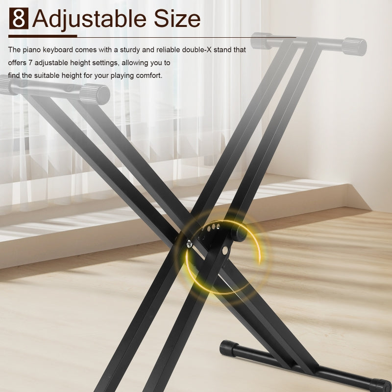 Glarry GPP-105 88 Key Full Size Semi-Weighted Standard Electric Digital Piano White