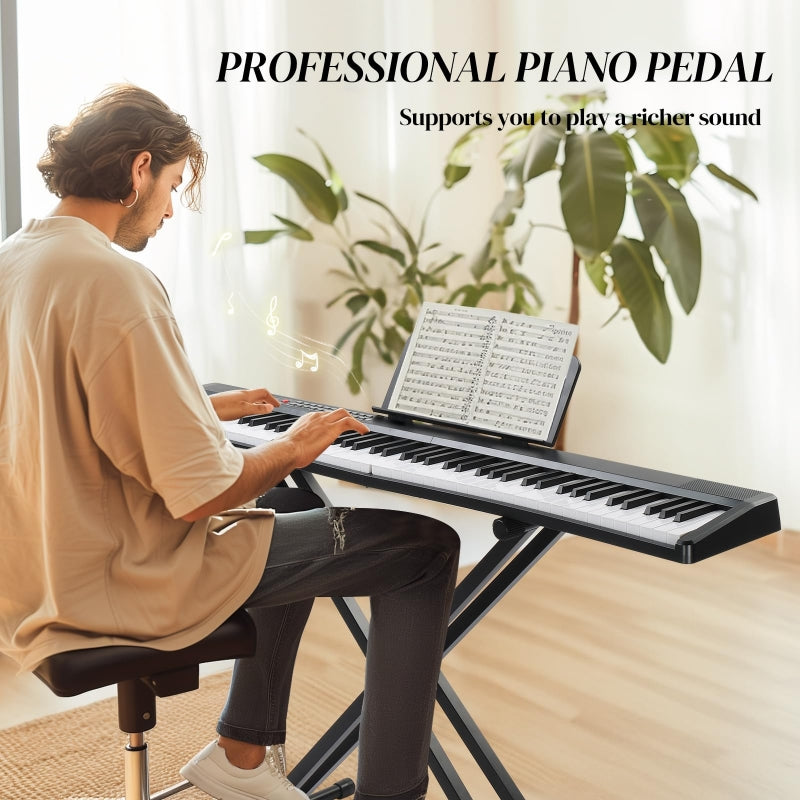 Glarry GPP-106 88 Key Foldable Full Size Semi-Weighted Standard Electric Digital Piano