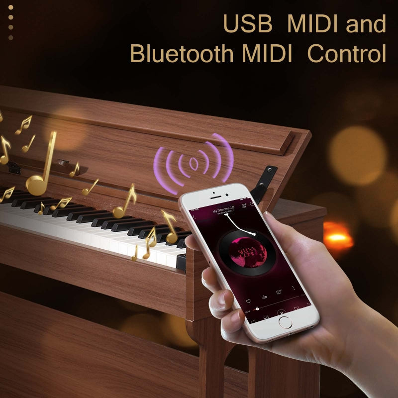 Glarry GDP-107 88-Key Home Fully Weighted Hammer-action Keybed Digital Piano