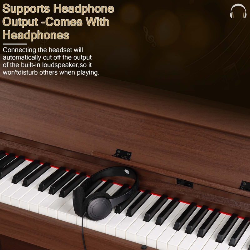 Glarry GDP-107 88-Key Home Fully Weighted Hammer-action Keybed Digital Piano