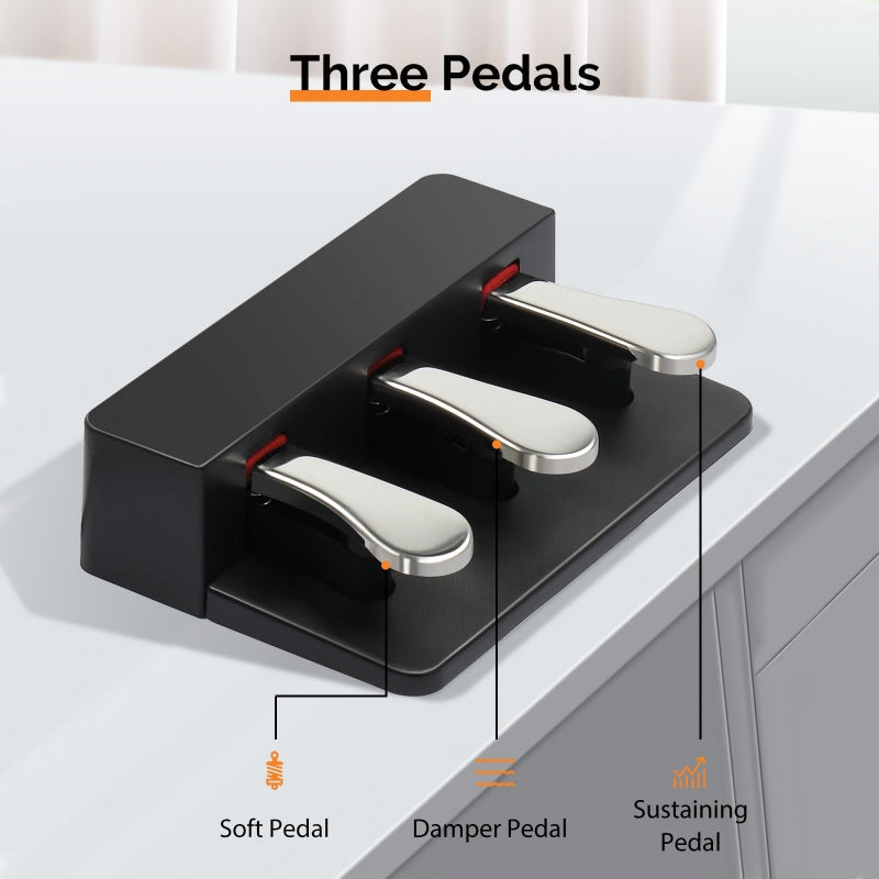 Glarry GPP-108 88-Key Semi-Weighted Keybed Digital Piano - Black