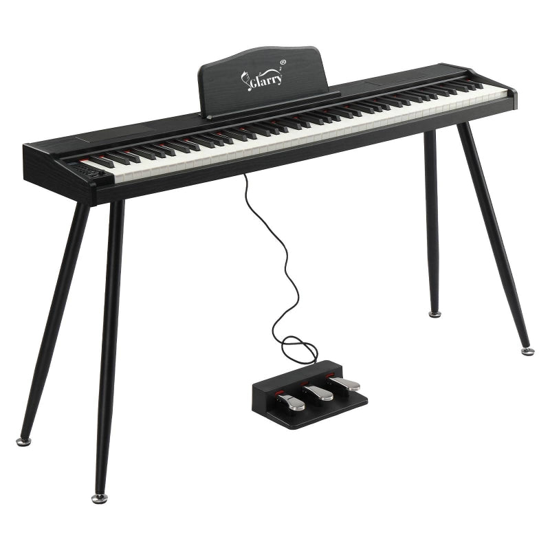 Glarry GPP-109 88 Key Full Size Semi-Weighted Standard Electric Digital Piano - Black