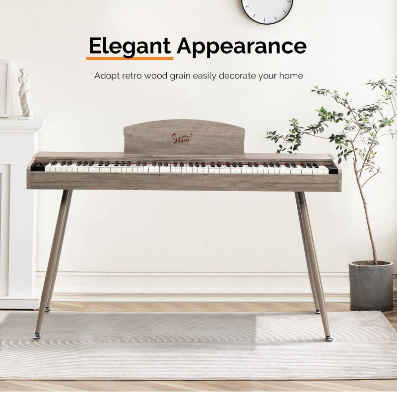Glarry GDP-203 88 Key Full Size Weighted Hammer-action Keybed Digital Piano - Gray