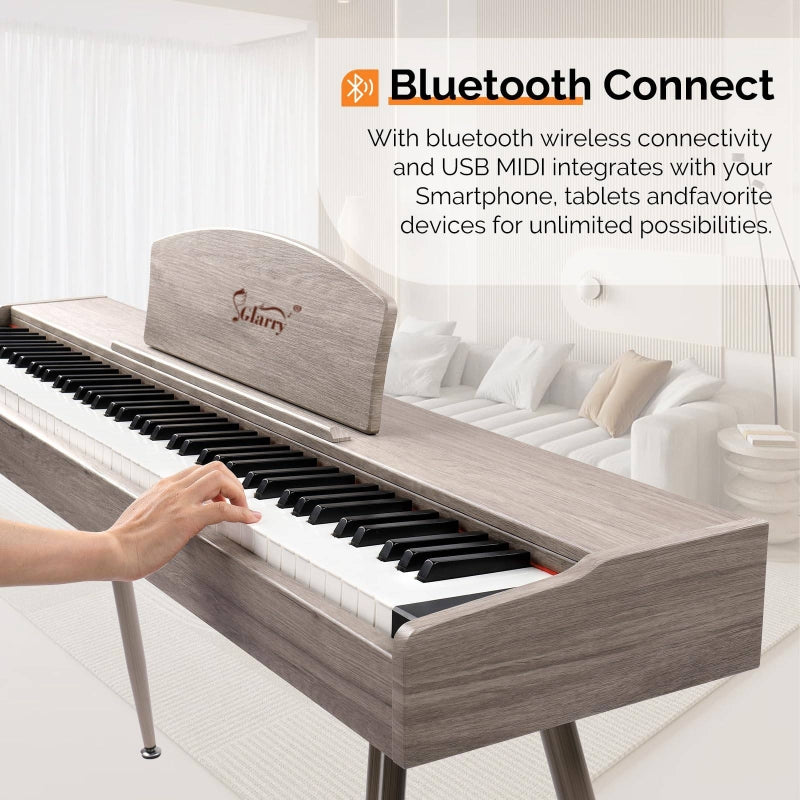 Glarry GDP-203 88 Key Full Size Weighted Hammer-action Keybed Digital Piano - Gray