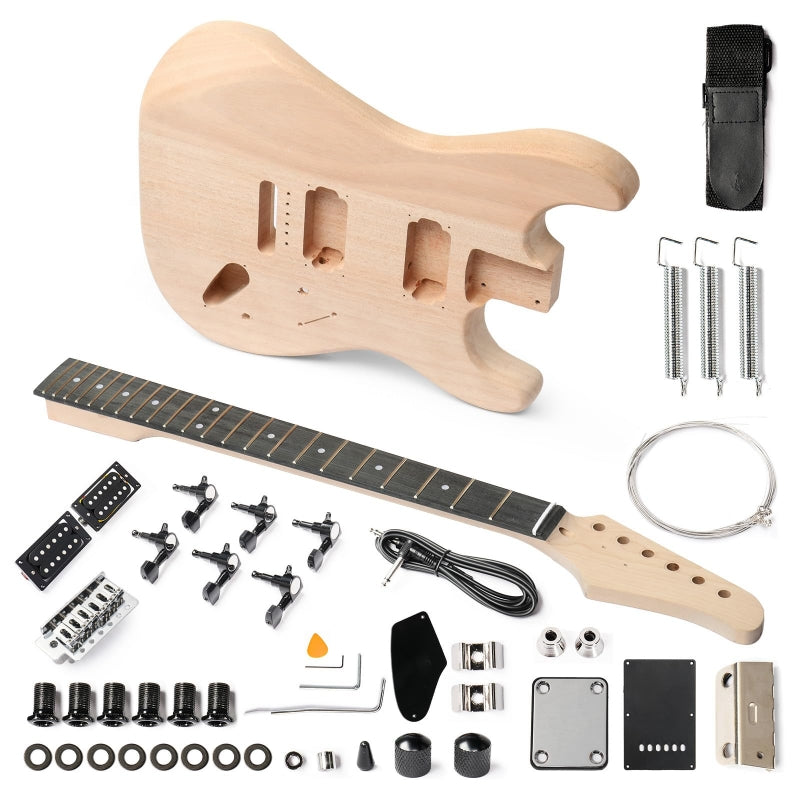 Glarry DIY GST HH Pickup Electric Guitar Kit