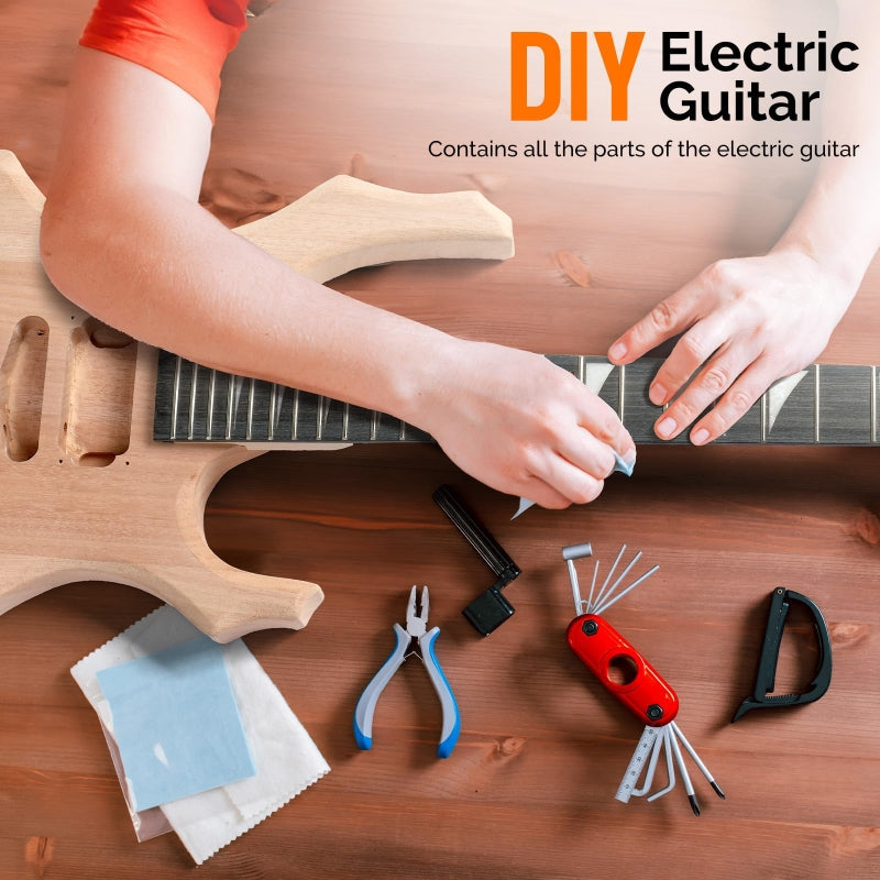 Glarry DIY Burning Fire HSH Pickup Electric Guitar Kit