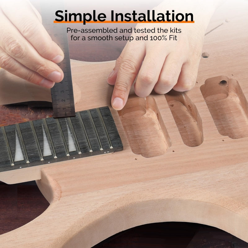 Glarry DIY Burning Fire HSH Pickup Electric Guitar Kit