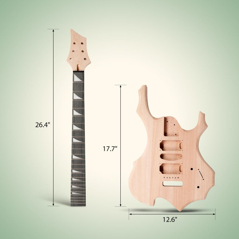 Glarry DIY Burning Fire HSH Pickup Electric Guitar Kit