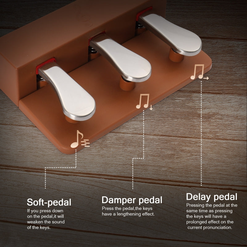 Glarry GPP-110 88 Key Full Size Semi-Weighted Standard Electric Digital Piano Natural